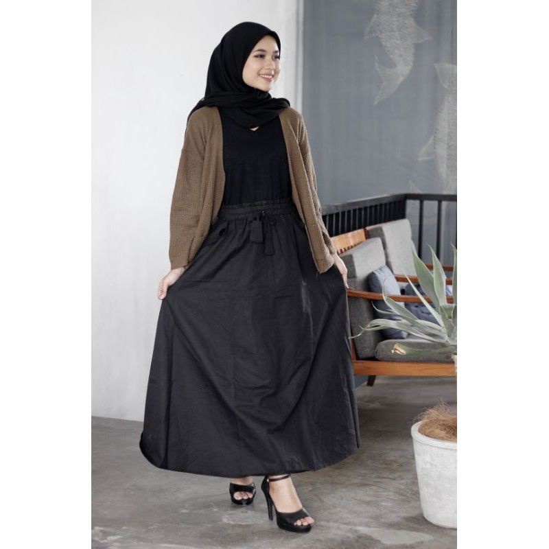 Rok Katun Cigarete Tebal Panjang Model Payung 03