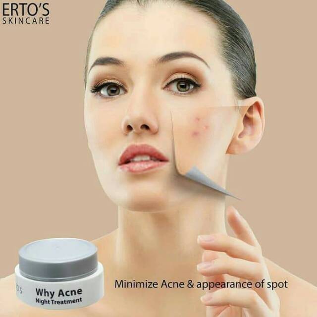 ERTO'S WHY ACNE NIGHT CREAM TREATMENT CREAM MALAM KULIT BERJERAWAT