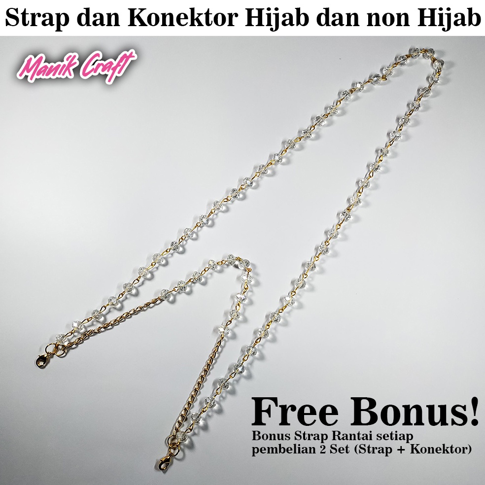 Konektor Masker Hijab / Strap Masker Rantai / Tali masker Rantai / Kalung masker Rantai
