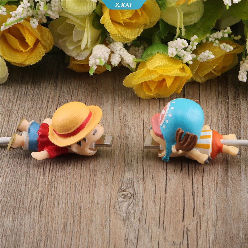 Siancs Pelindung Kabel Data / Charger / Earphone Model Kartun One Piece Untuk Iphone