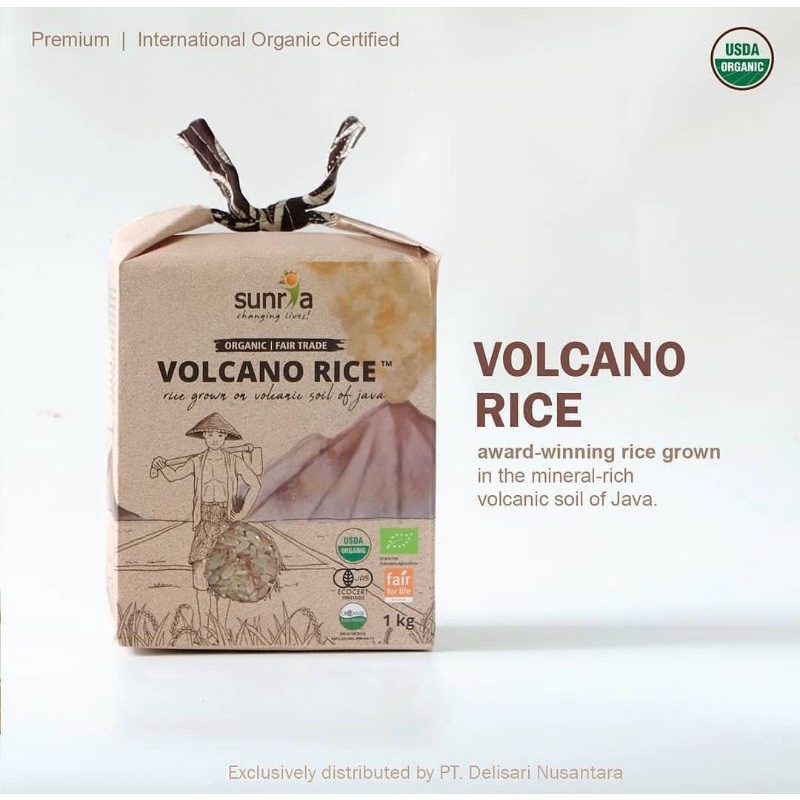 Jual Sunria Organic Volcano Rice 1 Kg Indonesia|Shopee Indonesia