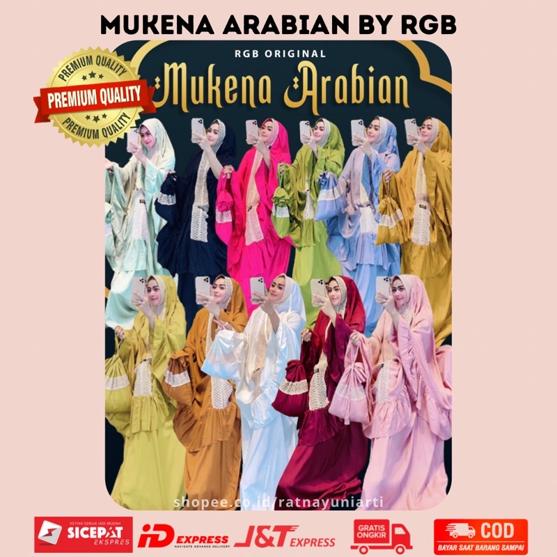 MUKENA ARABIAN RGB ORIGINAL - Mukena arabian mukena renda mukena arab mukena rayon mukena arab rayon