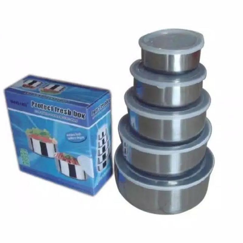 RANTANG STAINLESS STEEL ISI 5 MURAH MERIAH GOOD QUALITY / FRESH BOX