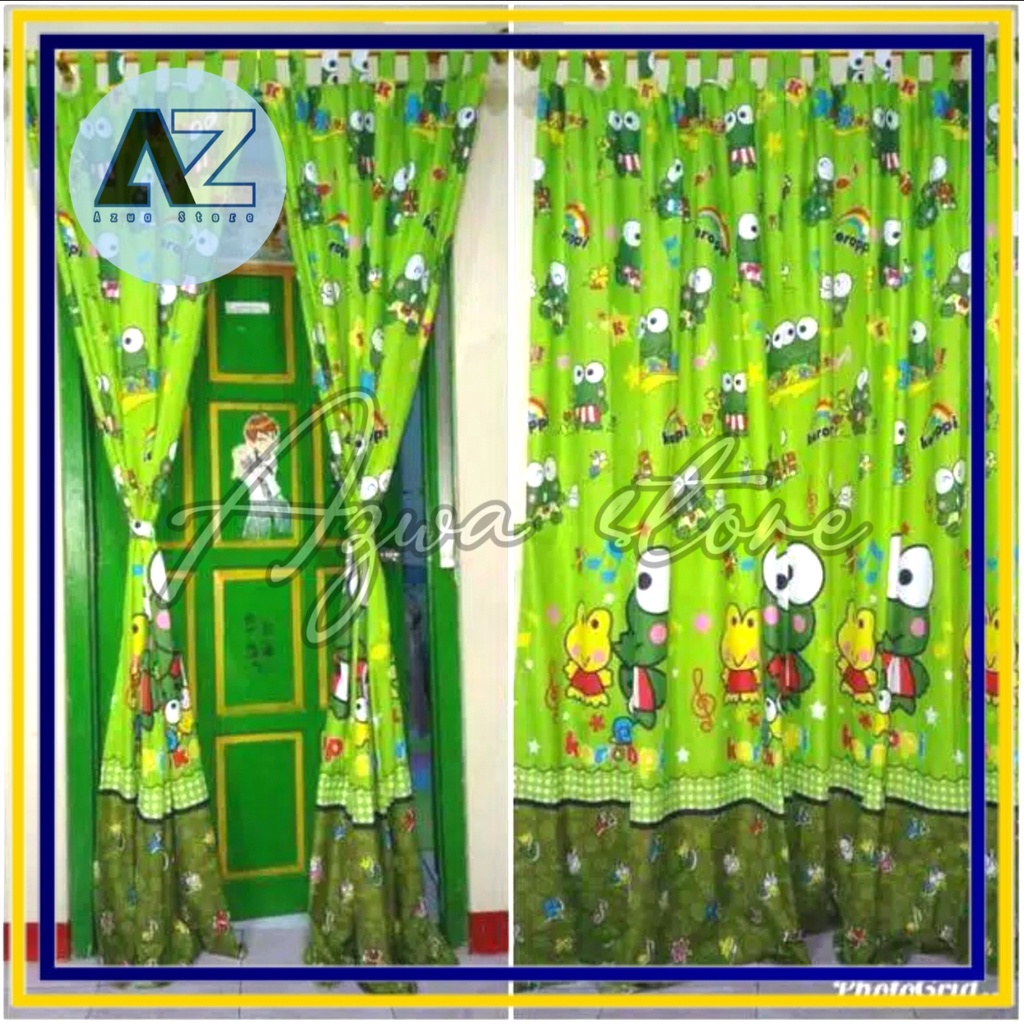 Gorden/hordeng Pintu karakter dan motif bunga