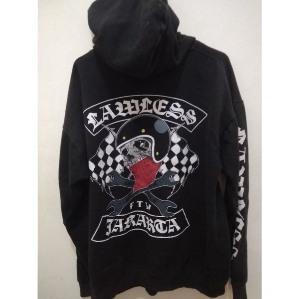 jaket zipper lawless Jakarta road skul