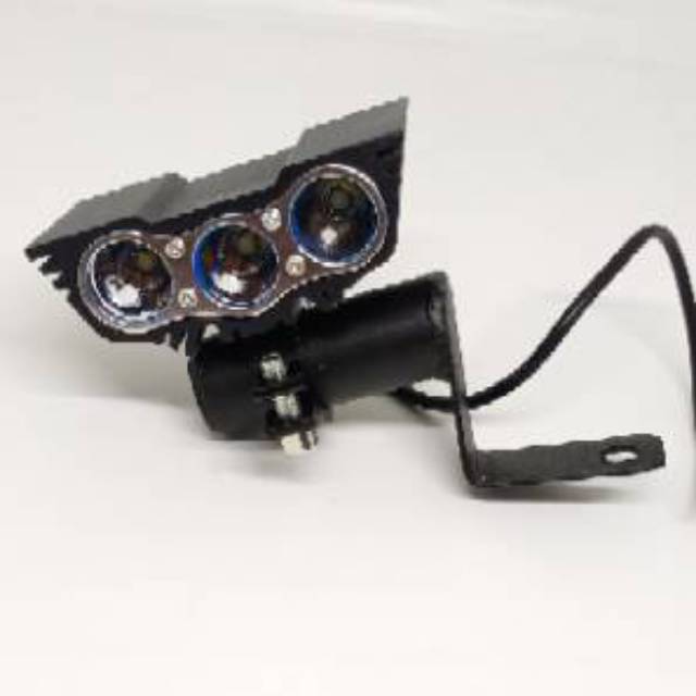 breket dudukan lampu tembak +           Lampu tembak sorot OWL mini 30watt cree 3 mata 12volt