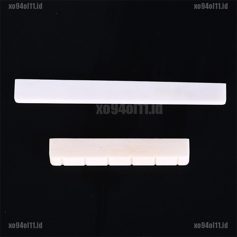 【XO^COD】White Guitar Parts 6 String Classical Guitar Bone Bridge Saddle And Nut Se