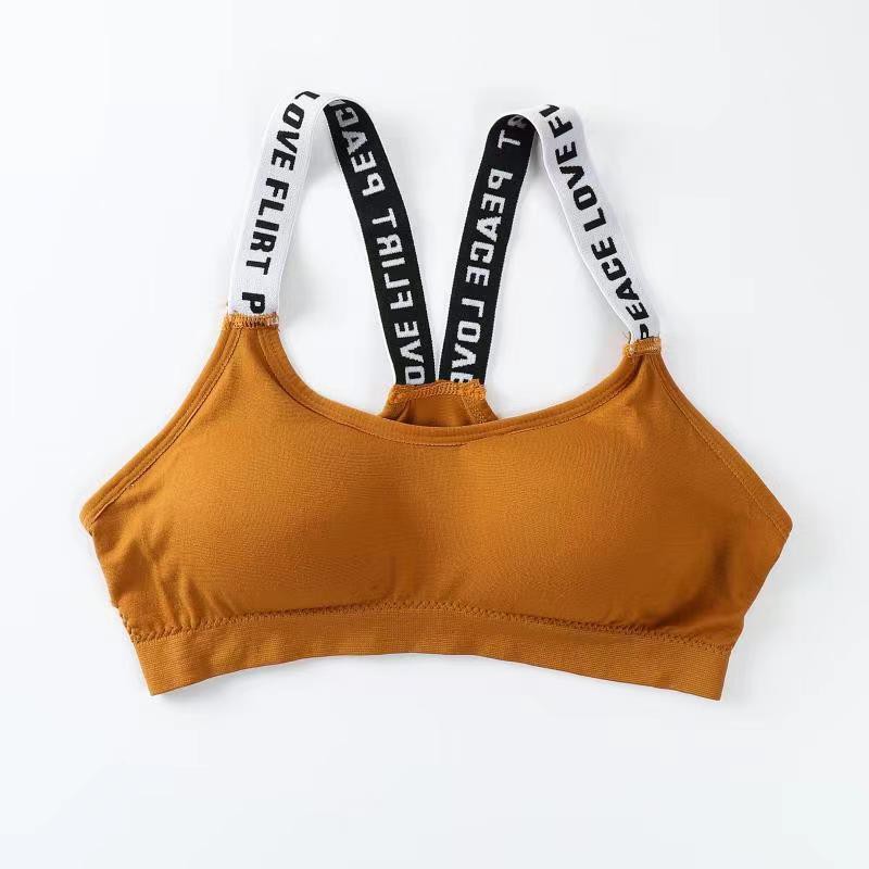 HOHO_HWANG (B-21) BH Sport Bra Push Up Gym Fitness Zumba Jogging BH-B-21 orange