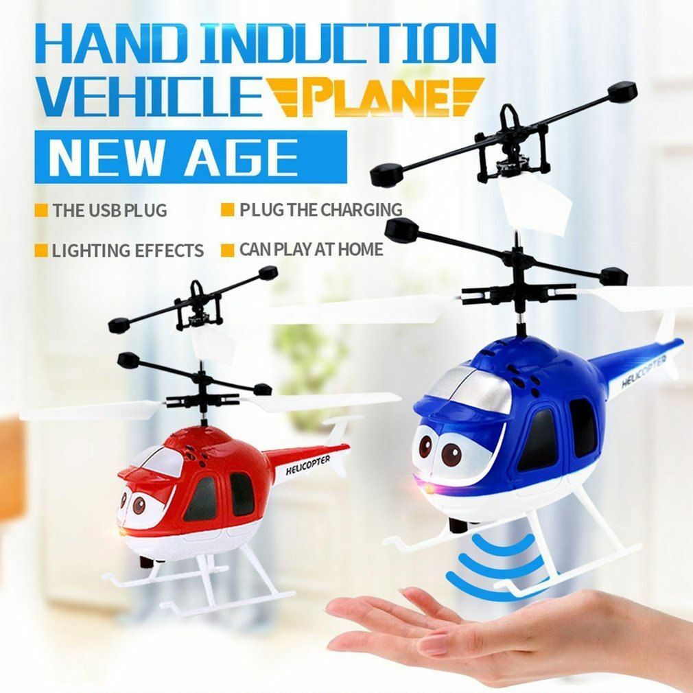 GS8u Mainan Helikopter Anak - Anak Dengan Kontrol Sensor - Hfd813a - Red Or-i