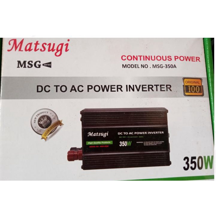 Power Inverter 350 watt 350w Matsugi DC to AC aki ke listrik pemerintah