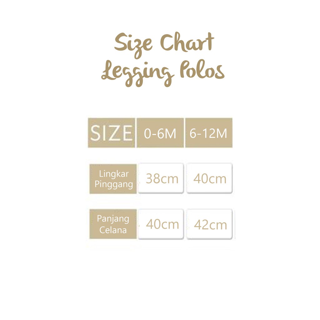 Royale Bebe - Legging Bayi (Legging Polos) Warna Random