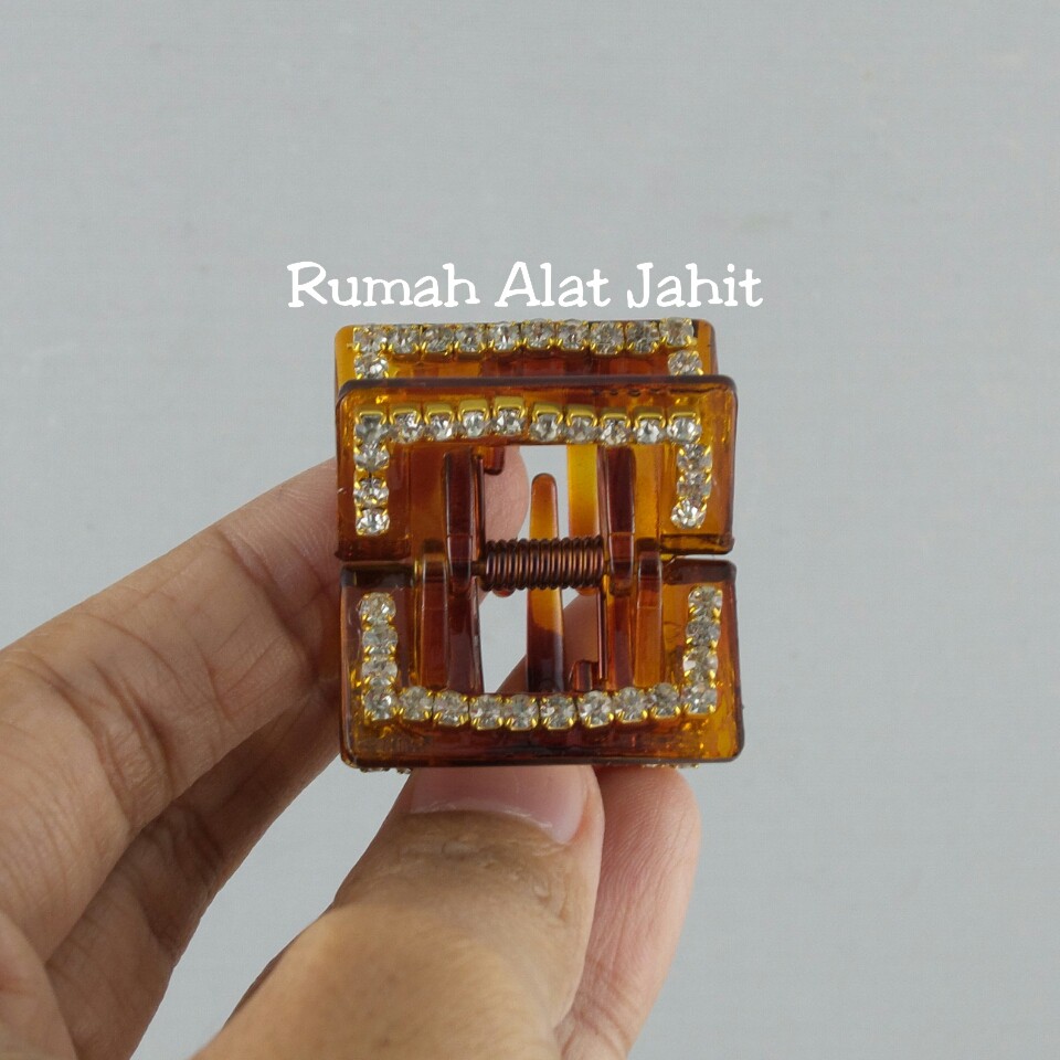Jepit Rambut / Jedai Kecil Permata Kotak 4cm