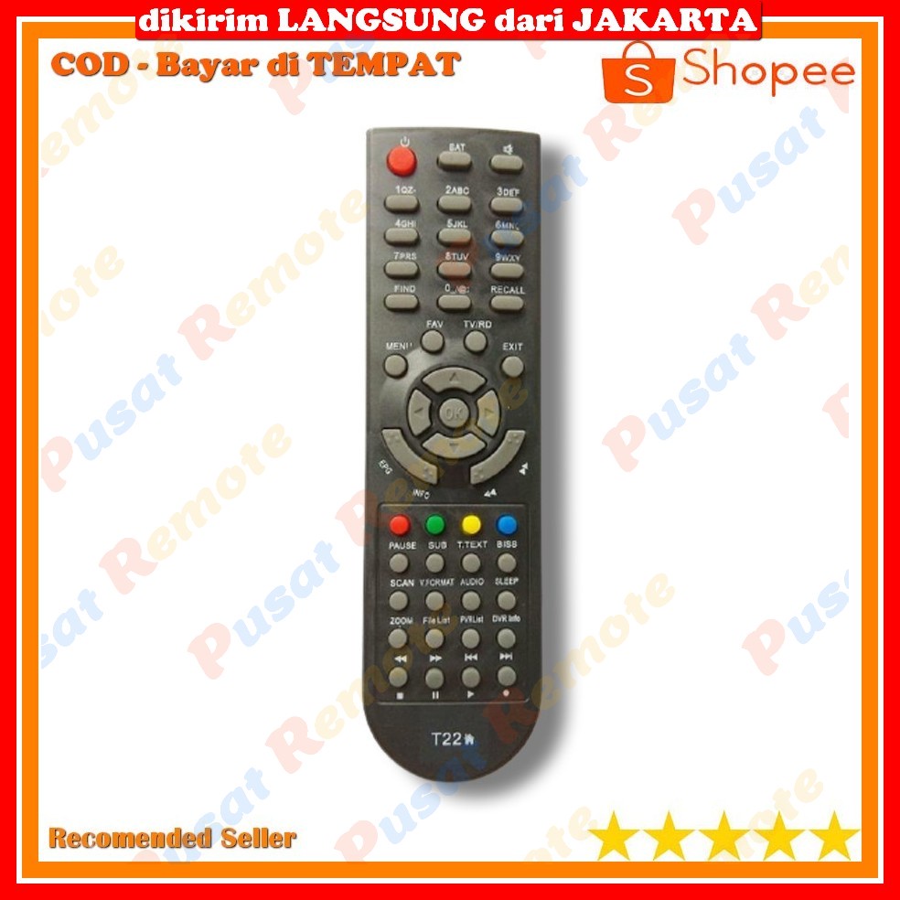 Remot Remote Receiver Parabola TANAKA T-21 T22 HD JURASSIC T21 SAMURAI T-21 T-22 HD Komodo Merpati
