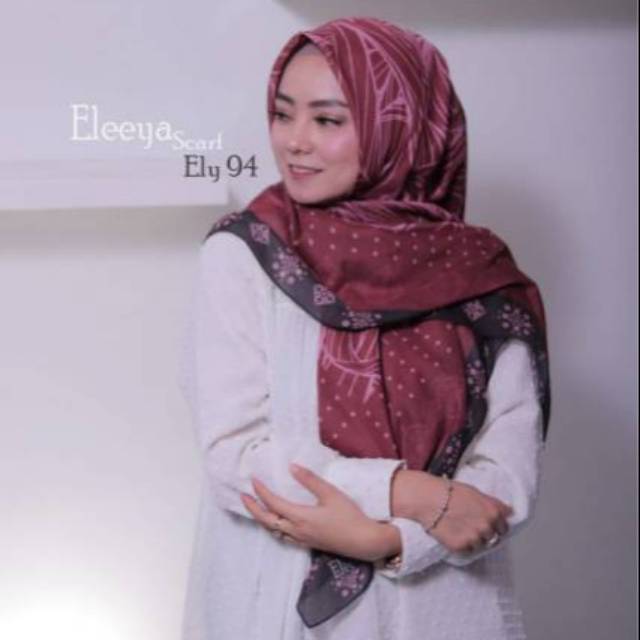 HIJAB SEGIEMPAT PRINTING || Eleeya Scarf Ely 93