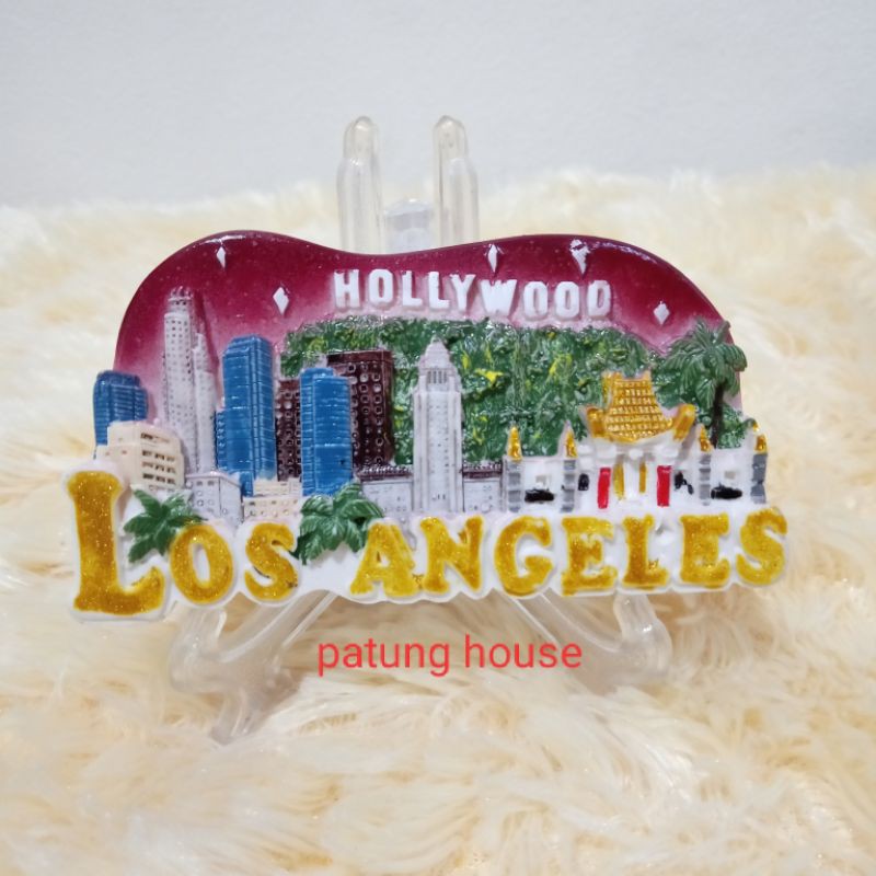 Fridge Magnet Tempelan Kulkas Souvenir Negara Amerika America USA Los Angeles Hollywood