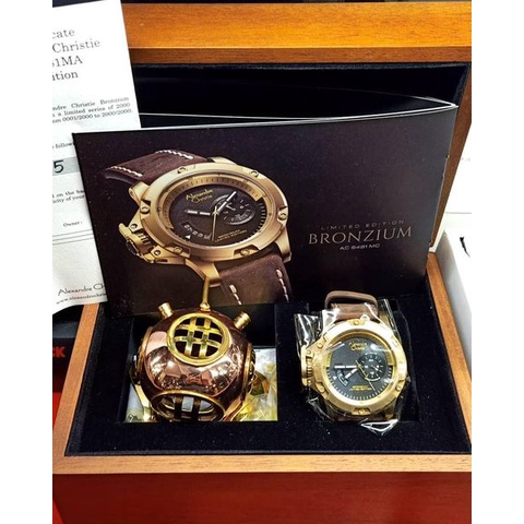 Alexandre Christie pria AC 6481 MA Automatic Limited Edition Bronzium original Jam Tangan Pria origi