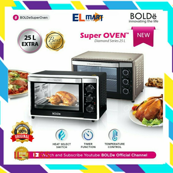 Bolde Super Oven Diamond Series 25L Oven Listrik 25 Liter Pemanggang