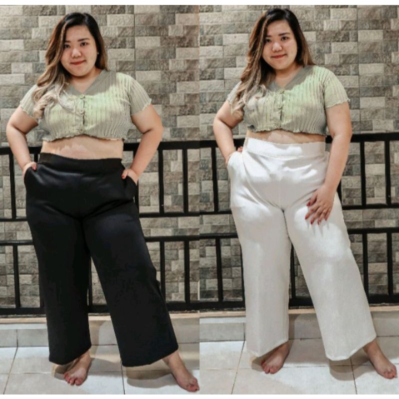 Celana Kulot Scuba Jumbo Wanita Kulot Jumbo Scuba Celana Kulot big Size XL-XXL Kulot scuba