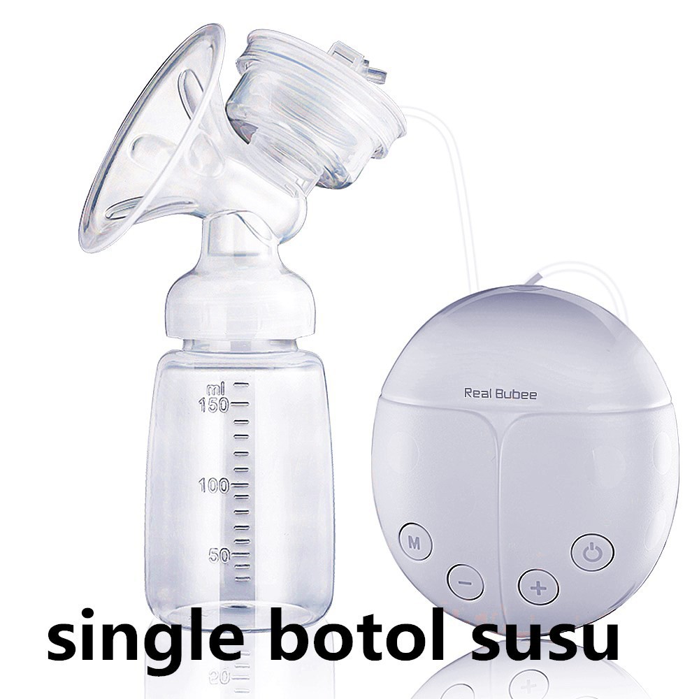 Free Bib Real Bubee Pompa ASI Elektrik Otomatis dengan double/singlel Botol Susu Breastpump Pump ASI