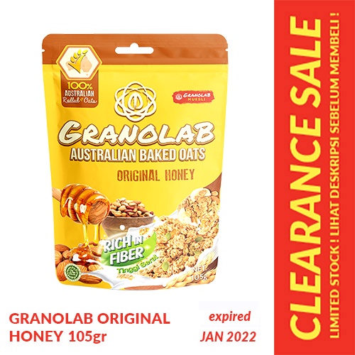 

GRANOLAB MUESLI Sereal Granola Sehat GRANOLAB Original Honey 105 gr