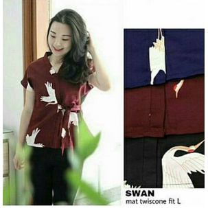 RD FASHION SWAN BLOUSE WANITA