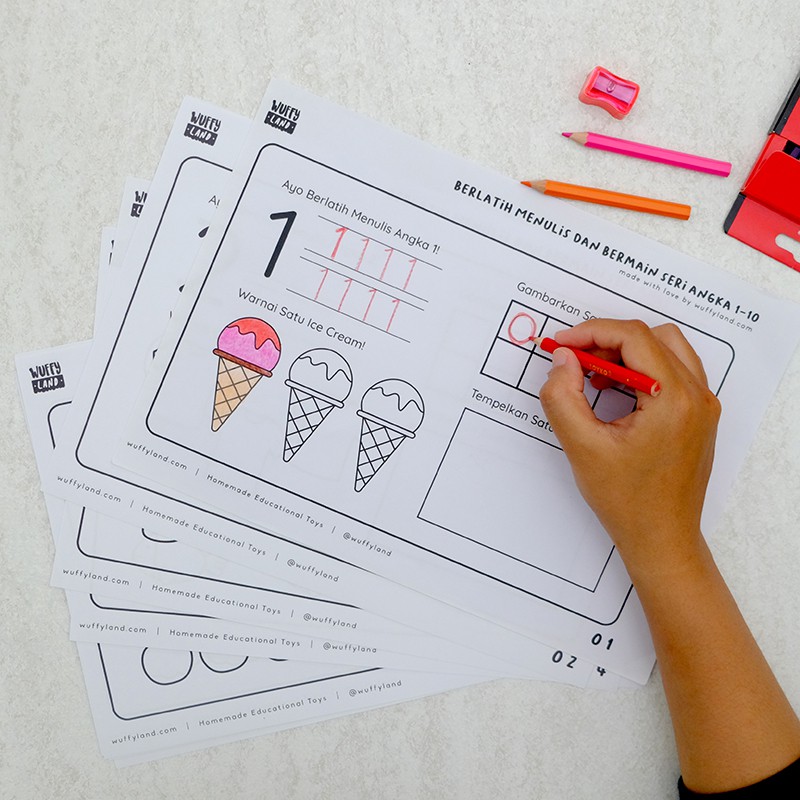 

Aktifitas Berhitung dan Mewarna Free Pensil Warna dan Rautan