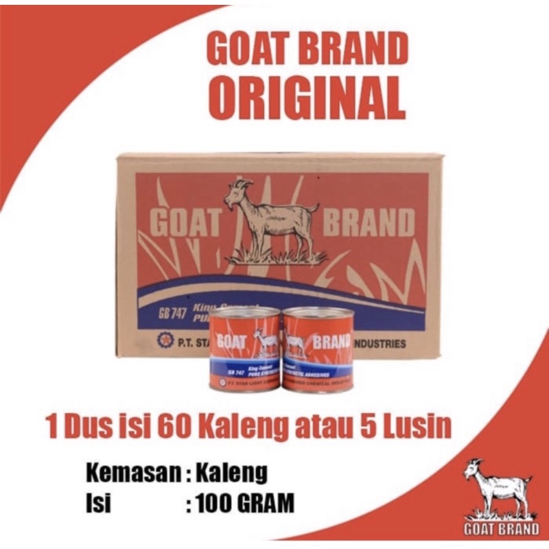 

Lem Kambing Kaleng Goat Kaleng 100 gram (pembelian 1 karton isi 60)