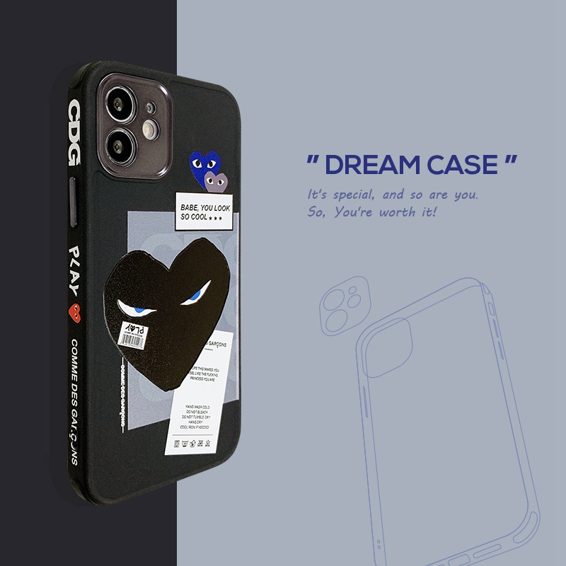 iPhone 7~12 Pro Max Case Apple iPhone Case Merek Seri TPU Lembut Tahan Guncangan iPhone 12 Mini 12 Pro Max 11 Pro Max Casing Ponsel X XR XS MAX 7 8 Plus Case iPhone Edge Printing Perlindungan Penuh melindungi lensa kamera