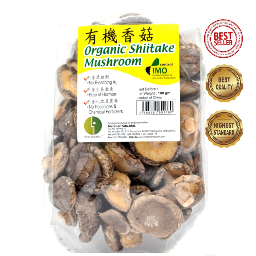 MH Food Organic Shiitake Mushroom 100g