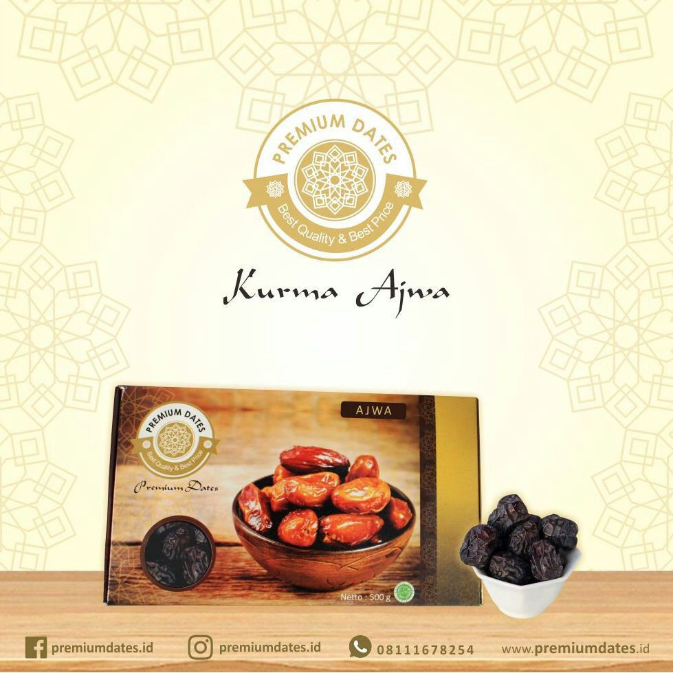 

Premium Dates" Kurma Ajwa (Kurma Nabi)_500 gram