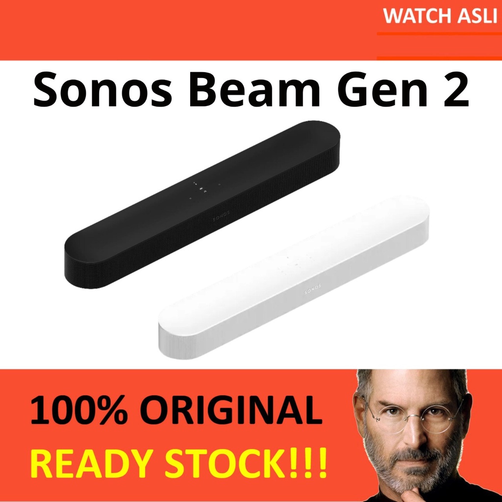 SONOS Beam Gen 2 Gen2 Wireless Soundbar Smart WiFi HiFi System Dolby Atmos Black White