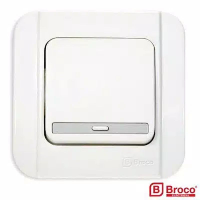 Broco Galleo G161 Saklar engkel / 1 Gang / single switch Snow White GALLEO