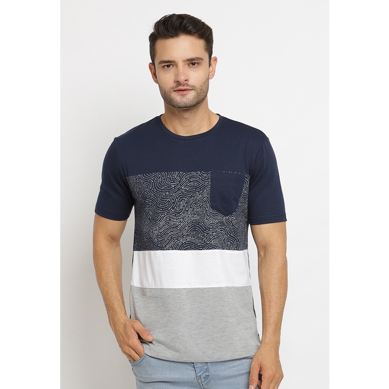 Kaos Pria - Poshboy Dylan Men Casual Tshirt bahan katun warna navy original Poshboy