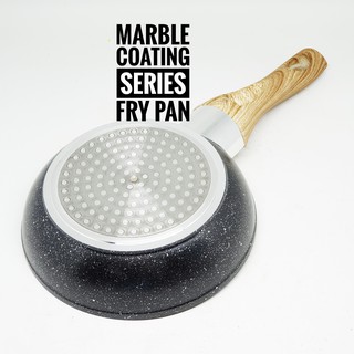 Yoshikawa 16cm Fry Pan Marble Ceramic Anti  Lengket  Wajan  