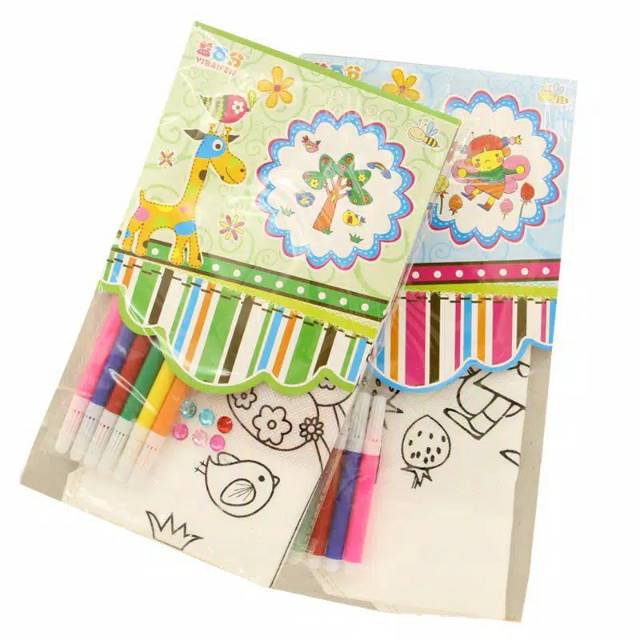 Mewarnai goodie bag sendiri DIY tas anak kids toodler birthday child mainan edukasi education toys tas kado