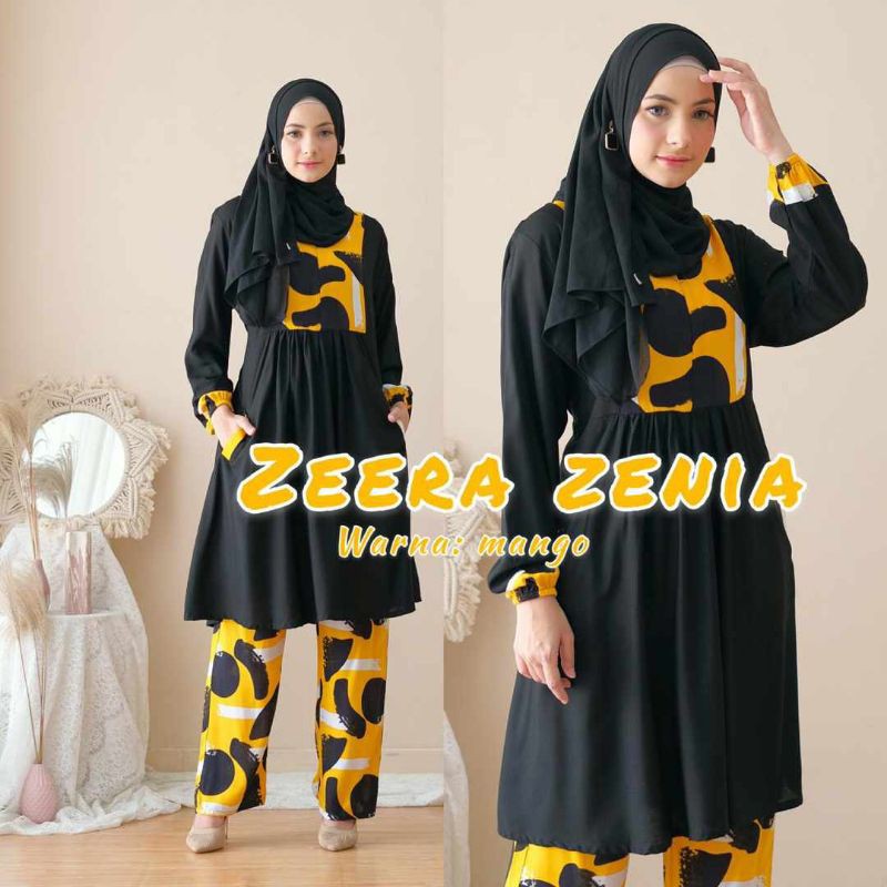 Daster Arab ZEERA ZENIA One Set Tunik Rayon super