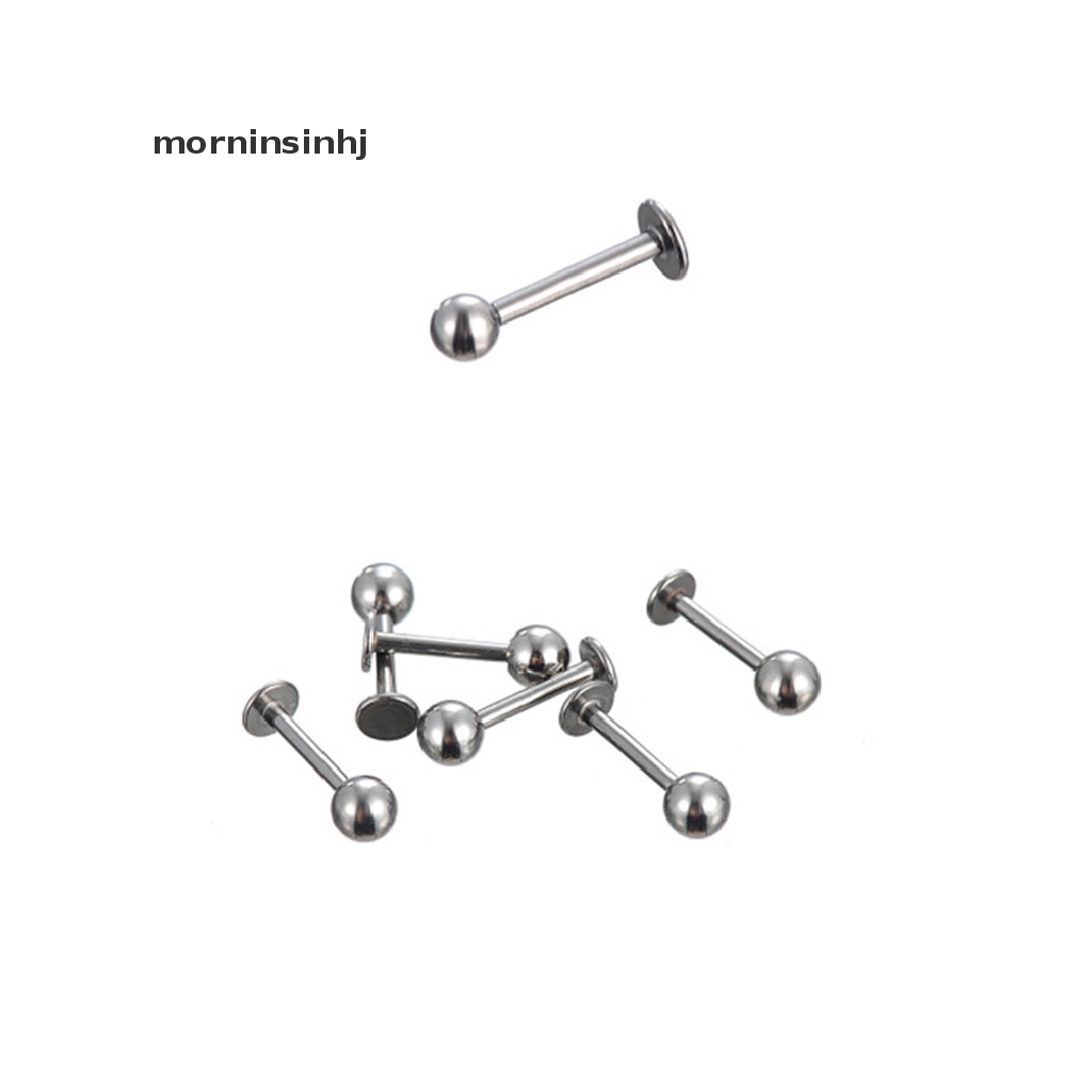 Mornin 85pcs Anting Tindik Lidahbibirtubuh Bahan Stainless Steel Desain Barbell Untuk Priawanita