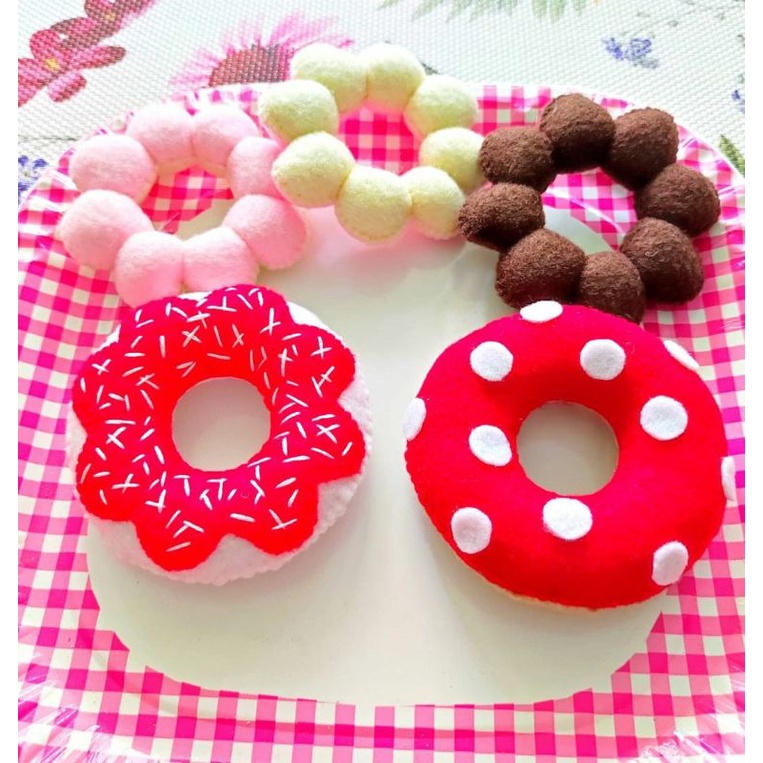 donat mainan donat flanel