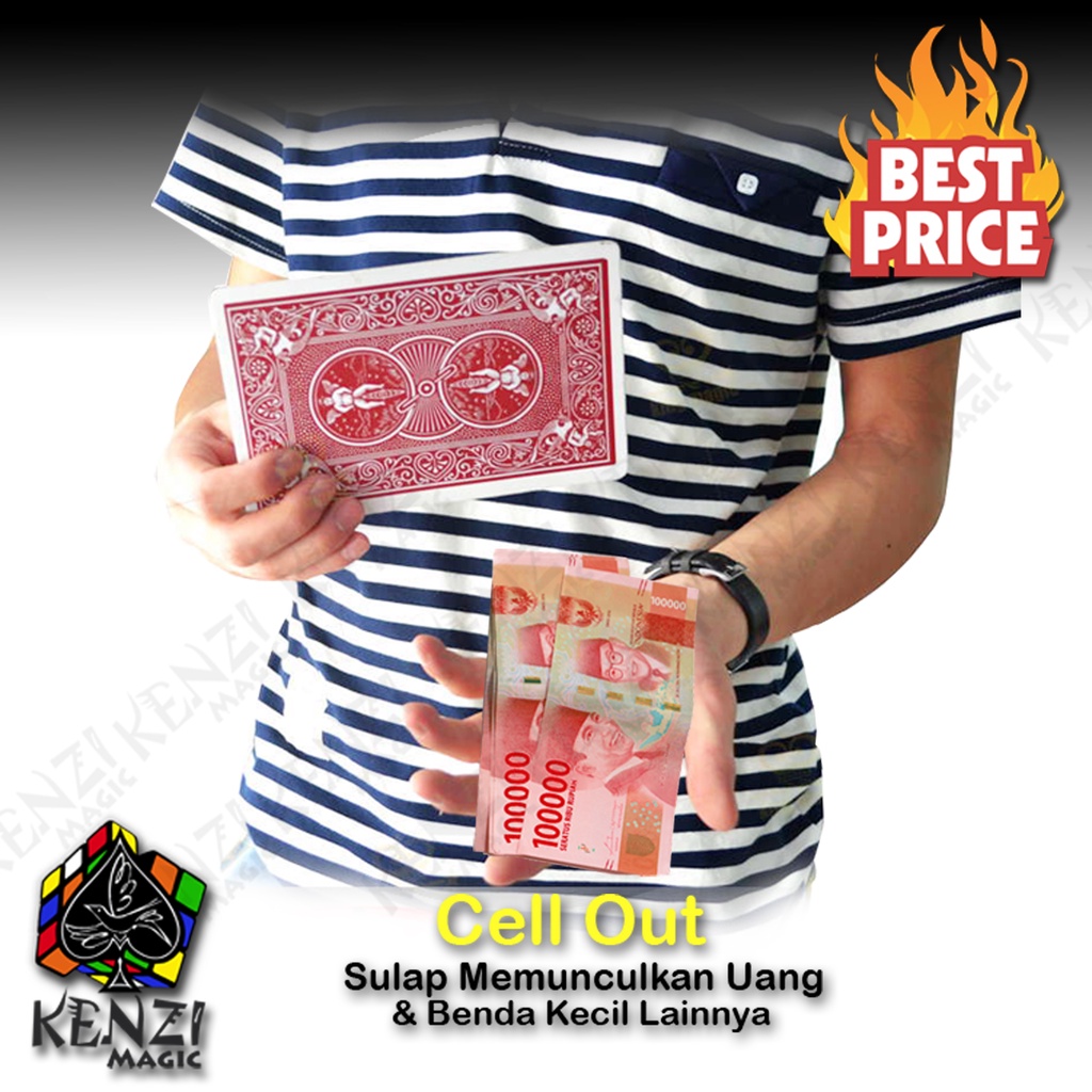 Alat Sulap Cell Out - Sulap Deck Kartu menjadi Uang