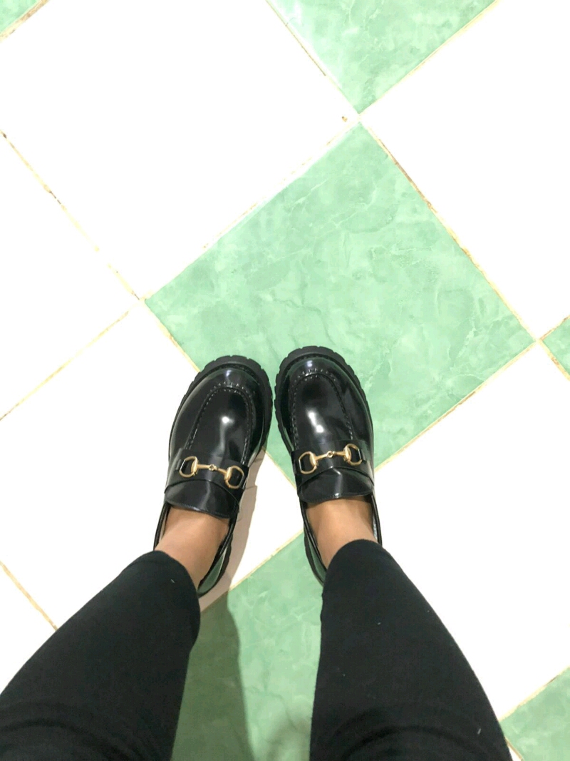 Sepatu Flats Loafers Slip On Bahan Kulit Gaya Harajuku Ulzzang Untuk Wanita 36-40