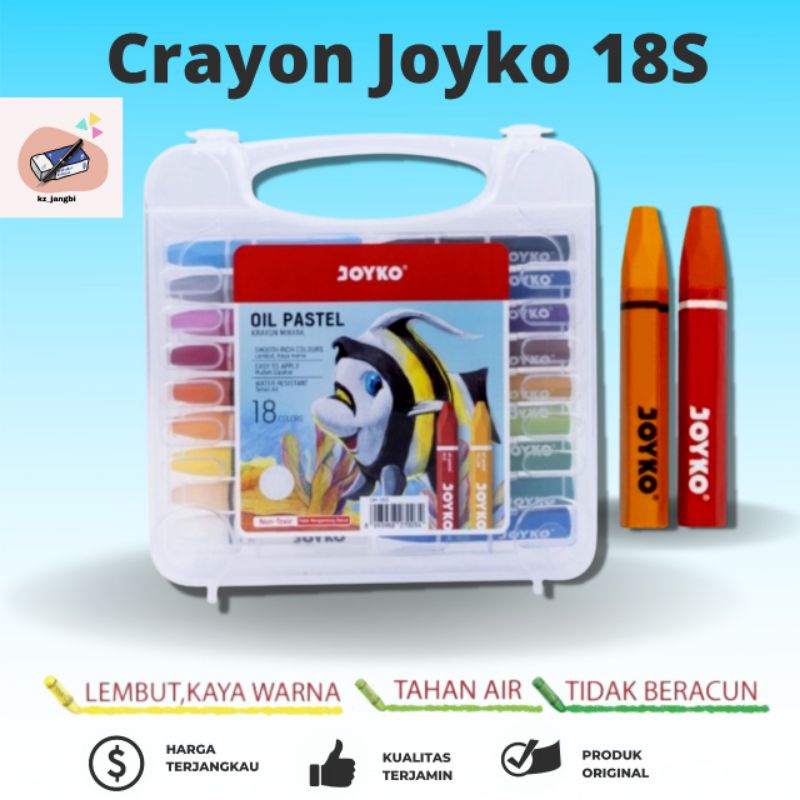 

Crayon Krayon Minyak Joyko OP-18S Isi 18 Warna