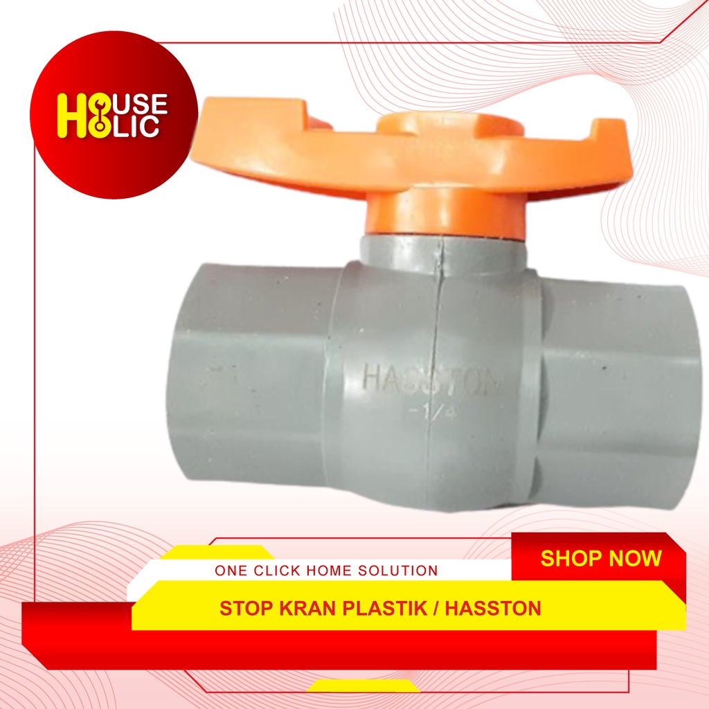 Ball Valve Body PVC / Stop Kran Plastik 1 1/4&quot; Inch Hasston 0690-004