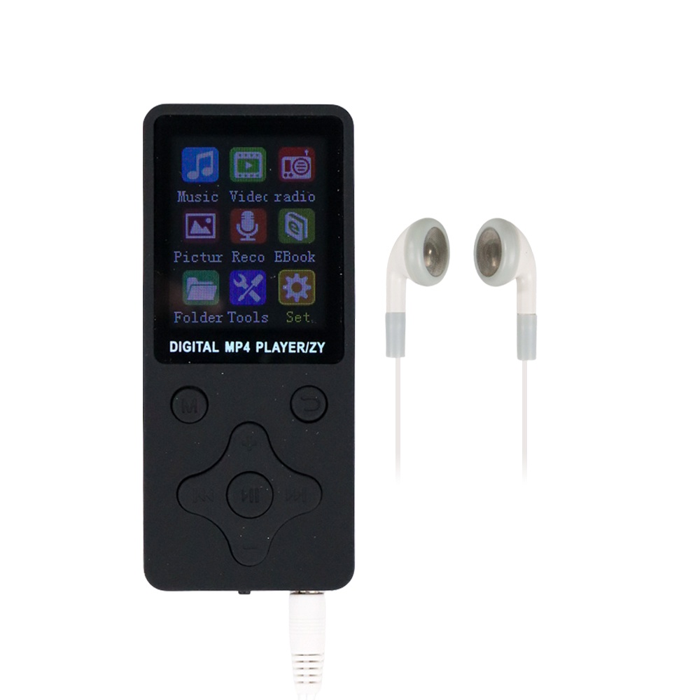 ZYZY MP4 Player Mini Mp3 Portable Music Player TF Card Slot - T1 - Black