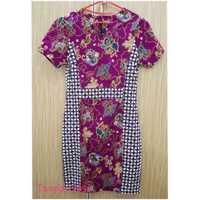 HMS - Preloved Dress Batik Pink Fanta