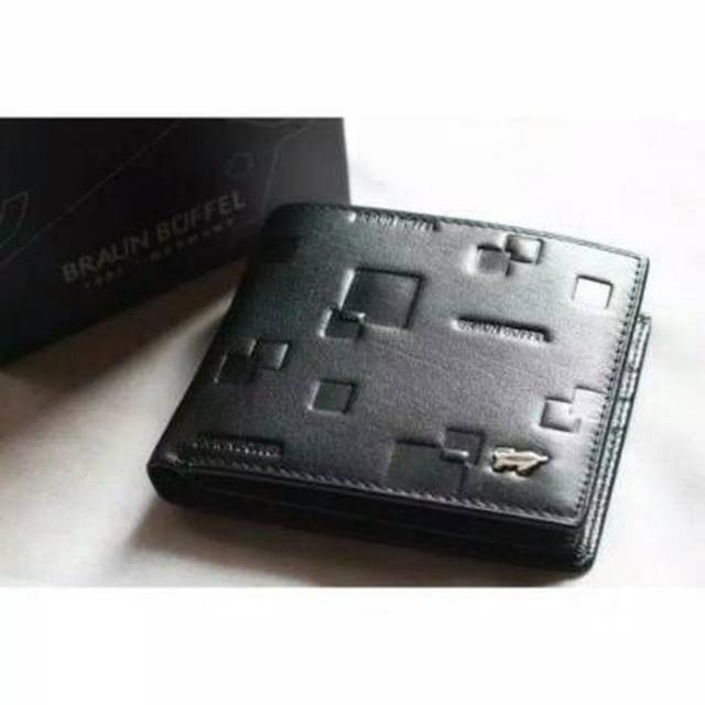 DOMPET PRIA KULIT ASLI EMBOS BRAUN BUFFEL