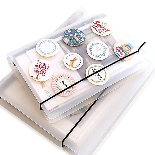 

Binder Cover Transparan 6 ring A5 Buku Catatan Kertas Notebook Ring