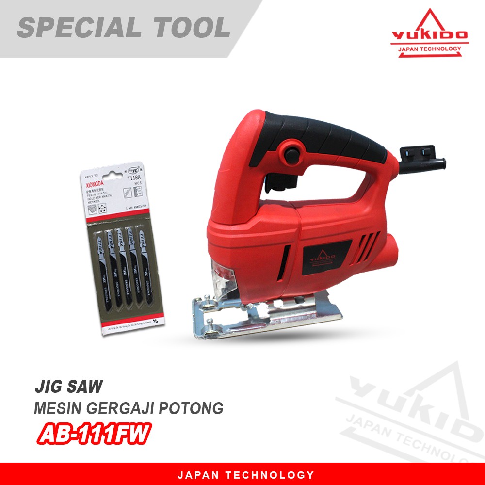 ( BISA COD )Mesin Gergaji kayu Jig Saw Machine YUKIDO Mesin Jigsaw Gergaji Triplek Potong Kayu Listrik Jig Saw AB-111FW