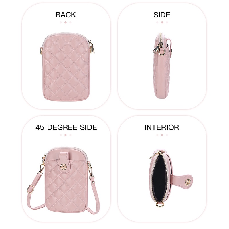 BOISEEN N1890 Tas Selempang Wanita Dompet Panjang Wanita Dompet Handphone Sling Bag WATCHKITE WKOS