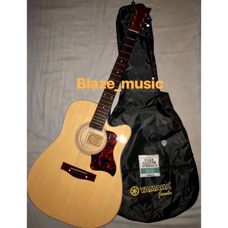 [PAKET LENGKAP] Gitar akustik YMH F1000 Jumbo CUSTOM (Dapat tas, senar, dan pick)