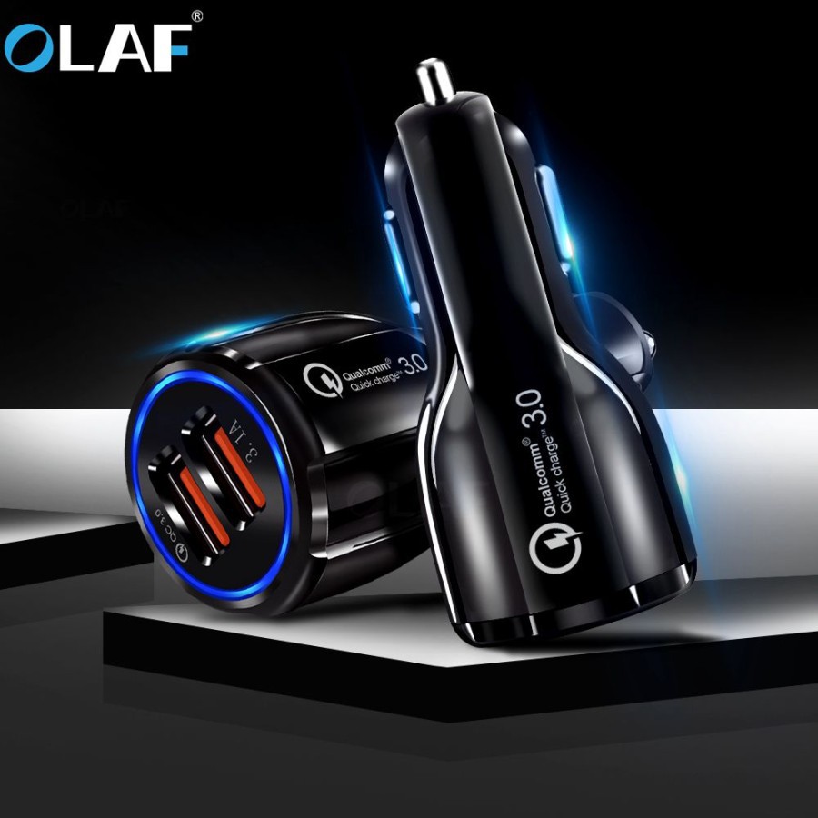 Car Charger Dual USB Port 3.1A QC3.0 - DC-681 - Black